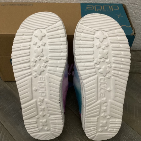 Hey Dude Kids Moccasins - Pink and Blue - Picture 8 of 10